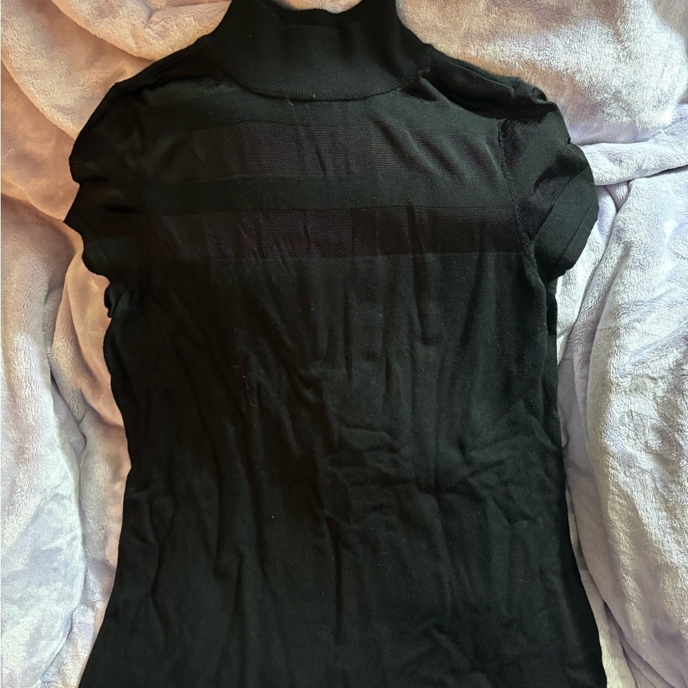 INC International Concepts Black Knit Top